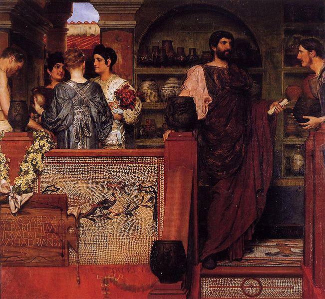 Sir Lawrence Alma-Tadema,OM.RA,RWS Hadrian Visiting a Romano-British Pottery Sir Lawrence Alma-Tadema